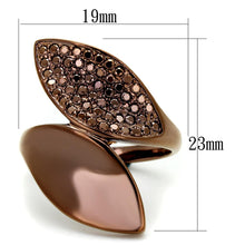 Load image into Gallery viewer, 3W1157 - IP Coffee light Brass Ring with AAA Grade CZ  in Light Coffee