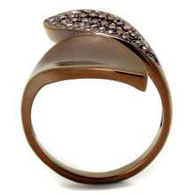 Load image into Gallery viewer, 3W1157 - IP Coffee light Brass Ring with AAA Grade CZ  in Light Coffee