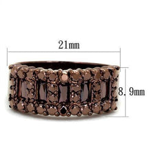 Load image into Gallery viewer, 3W1163 - IP Coffee light Brass Ring with AAA Grade CZ  in Light Coffee