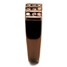 Load image into Gallery viewer, 3W1164 - IP Coffee light Brass Ring with AAA Grade CZ  in Light Coffee