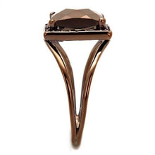Load image into Gallery viewer, 3W1165 - IP Coffee light Brass Ring with AAA Grade CZ  in Light Coffee
