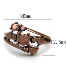 Load image into Gallery viewer, 3W1168 - IP Coffee light Brass Ring with AAA Grade CZ  in Light Coffee