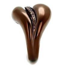 Load image into Gallery viewer, 3W1170 - IP Coffee light Brass Ring with AAA Grade CZ  in Light Coffee