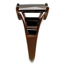 Load image into Gallery viewer, 3W1184 - IP Coffee light Brass Ring with AAA Grade CZ  in Light Coffee