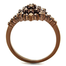 Load image into Gallery viewer, 3W1188 - IP Coffee light Brass Ring with AAA Grade CZ  in Light Coffee