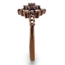 Load image into Gallery viewer, 3W1188 - IP Coffee light Brass Ring with AAA Grade CZ  in Light Coffee