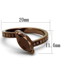 Load image into Gallery viewer, 3W1190 - IP Coffee light Brass Ring with AAA Grade CZ  in Light Coffee