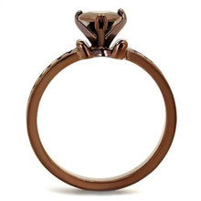 Load image into Gallery viewer, 3W1191 - IP Coffee light Brass Ring with AAA Grade CZ  in Light Coffee