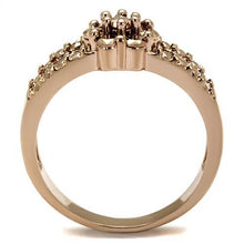 Load image into Gallery viewer, 3W1192 - IP Rose Gold(Ion Plating) Brass Ring with AAA Grade CZ  in Metallic Light Gold