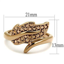 Load image into Gallery viewer, 3W1200 - IP Rose Gold(Ion Plating) Brass Ring with AAA Grade CZ  in Metallic Light Gold