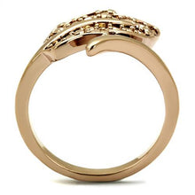 Load image into Gallery viewer, 3W1200 - IP Rose Gold(Ion Plating) Brass Ring with AAA Grade CZ  in Metallic Light Gold