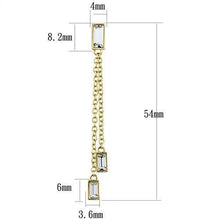 Load image into Gallery viewer, 3W1202 - Gold Brass Earrings with Top Grade Crystal  in Clear