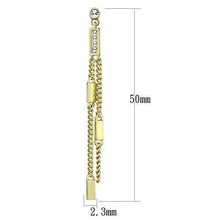 Load image into Gallery viewer, 3W1203 - Gold Brass Earrings with Top Grade Crystal  in Clear