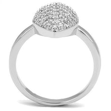 Load image into Gallery viewer, 3W1211 - Rhodium Brass Ring with AAA Grade CZ  in Clear