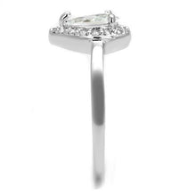 Load image into Gallery viewer, 3W1219 - Rhodium Brass Ring with AAA Grade CZ  in Clear