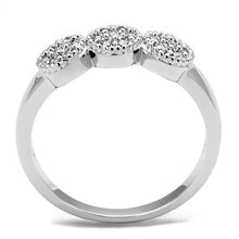 Load image into Gallery viewer, 3W1220 - Rhodium Brass Ring with AAA Grade CZ  in Clear