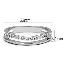 Load image into Gallery viewer, 3W1229 - Rhodium Brass Ring with AAA Grade CZ  in Clear