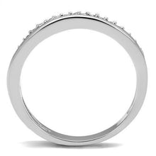 Load image into Gallery viewer, 3W1229 - Rhodium Brass Ring with AAA Grade CZ  in Clear