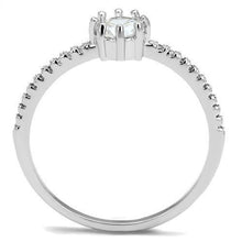 Load image into Gallery viewer, 3W1233 - Rhodium Brass Ring with AAA Grade CZ  in Clear