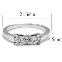 Load image into Gallery viewer, 3W1235 - Rhodium Brass Ring with AAA Grade CZ  in Clear