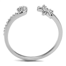 Load image into Gallery viewer, 3W1240 - Rhodium Brass Ring with AAA Grade CZ  in Clear