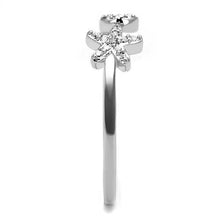 Load image into Gallery viewer, 3W1240 - Rhodium Brass Ring with AAA Grade CZ  in Clear