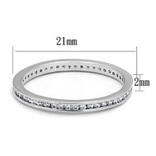 Load image into Gallery viewer, 3W1241 - Rhodium Brass Ring with AAA Grade CZ  in Clear