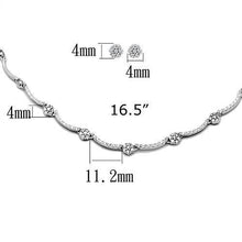Load image into Gallery viewer, 3W1249 - Rhodium Brass Jewelry Sets with AAA Grade CZ  in Clear