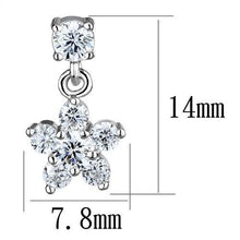 Load image into Gallery viewer, 3W1284 - Rhodium Brass Earrings with AAA Grade CZ  in Clear