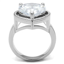 Load image into Gallery viewer, 3W1305 - Rhodium Brass Ring with AAA Grade CZ  in Clear