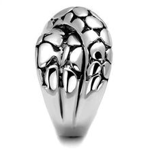 Load image into Gallery viewer, 3W1308 - Rhodium Brass Ring with Epoxy  in Jet