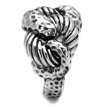 Load image into Gallery viewer, 3W1310 - Rhodium Brass Ring with Epoxy  in Jet