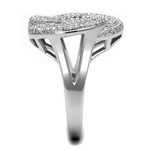 Load image into Gallery viewer, 3W1319 - Rhodium Brass Ring with AAA Grade CZ  in Clear