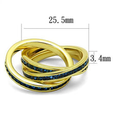 Load image into Gallery viewer, 3W1329 - Gold Brass Ring with Synthetic Synthetic Glass in Montana