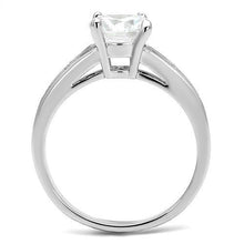 Load image into Gallery viewer, 3W1341 - Rhodium Brass Ring with AAA Grade CZ  in Clear