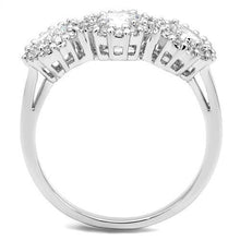 Load image into Gallery viewer, 3W1347 - Rhodium Brass Ring with AAA Grade CZ  in Clear