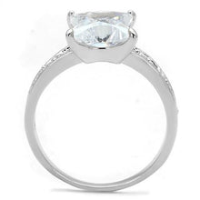 Load image into Gallery viewer, 3w1349 - Rhodium Brass Ring with AAA Grade CZ  in Clear