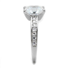 Load image into Gallery viewer, 3w1349 - Rhodium Brass Ring with AAA Grade CZ  in Clear