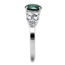 Load image into Gallery viewer, 3W1364 - Rhodium Brass Ring with Synthetic Spinel in Emerald