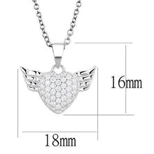 Load image into Gallery viewer, 3W1378 - Rhodium 925 Sterling Silver Chain Pendant with AAA Grade CZ  in Clear