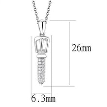 Load image into Gallery viewer, 3W1381 - Rhodium 925 Sterling Silver Chain Pendant with AAA Grade CZ  in Clear