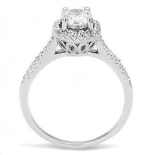 Load image into Gallery viewer, 3W1386 - Rhodium 925 Sterling Silver Ring with AAA Grade CZ  in Clear