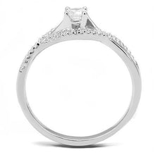 Load image into Gallery viewer, 3W1390 - Rhodium 925 Sterling Silver Ring with AAA Grade CZ  in Clear