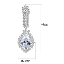 Load image into Gallery viewer, 3W1416 - Rhodium Brass Jewelry Sets with AAA Grade CZ  in Clear