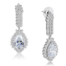 Load image into Gallery viewer, 3W1416 - Rhodium Brass Jewelry Sets with AAA Grade CZ  in Clear