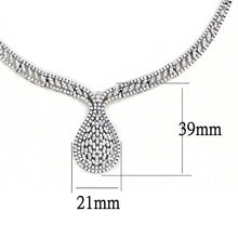 Load image into Gallery viewer, 3W1417 - Rhodium Brass Jewelry Sets with AAA Grade CZ  in Clear