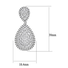 Load image into Gallery viewer, 3W1417 - Rhodium Brass Jewelry Sets with AAA Grade CZ  in Clear