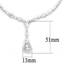 Load image into Gallery viewer, 3W1422 - Rhodium Brass Jewelry Sets with AAA Grade CZ  in Clear