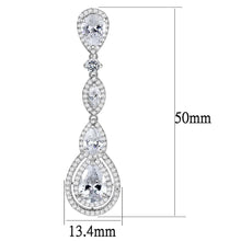 Load image into Gallery viewer, 3W1422 - Rhodium Brass Jewelry Sets with AAA Grade CZ  in Clear