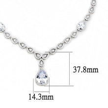 Load image into Gallery viewer, 3W1427 - Rhodium Brass Jewelry Sets with AAA Grade CZ  in Clear